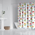 thumbnail image 2 of Pioneer Flower Floral Print Pattern Shower Curtain 84"x72", Bathroom Decorative Shower Curtain Set with 12 Hooks, Waterproof Washable, 2 of 6