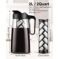 thumbnail image 5 of Large Ice Cold Coffee Maker 64 oz, Dishwasher Safty Traitan Carafe Pitcher Leak Proof, Iced Hot Coffee/Tea Brewer Method 2 Quart with Reusable Filter, 5 of 5
