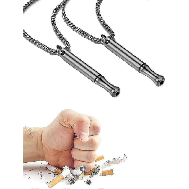 2x Stop Smoking Breathing Necklace, Anxiety Relief Necklacevape Necklace, Breathing Necklace Stop Sm