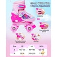 thumbnail image 3 of Patines de Ruedas HAPHOM Ajustables para Niñas en Rosa con Ruedas que Iluminan, 3 of 8