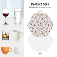 thumbnail image 6 of Lsque Scandinavian Alphabet1 Pattern 4" Drink Coasters Set of 4, PVC Leather Absorbent Coasters, Table Coaster Set Decorative Coffee Cup Coasters Housewarming Gift -Hexagon, 6 of 6