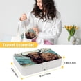 thumbnail image 5 of Yak Elegant Jewelry Box Organizer with Removable Compartment and Earring Holder - Portable PU Leather Storage Case, 5 of 6