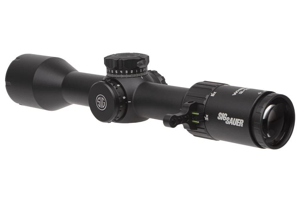 Sig Sauer WHISKEY6 Scope 3-18x44mm, 30mm, FFP, MOA Milling Hunter 2.0, Locking 0.25 MOA ADJ, Black