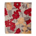 thumbnail image 1 of JSDART Flanelle Jeter Couverture Marron Exotiques Magnolias Fleurs Botanique Printemps Floraison Arbres Légumes Doux pour Canapé Lit et Canapé 50x60 Pouces, 1 of 1