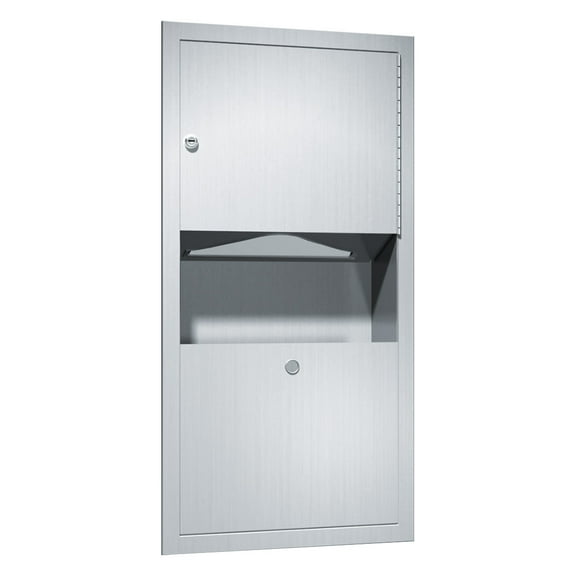 Asi 0462-Ad Recessed Paper Towel Dispenser And Waste Receptacle Combo - Stainless Steel