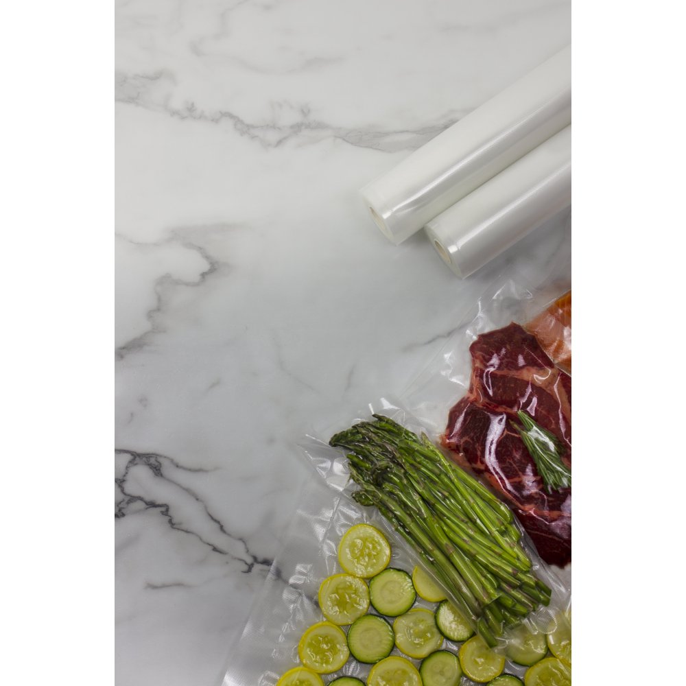 NESCO VS03R Vacuum Sealer Bag, Roll 8"x 20' 2 Pack Plastic