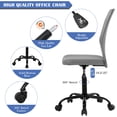 thumbnail image 6 of NiamVelo Mesh Home Office Chair, Adjustable Computer Desk Chair, Ergonomic Mid Back Swivel  Chair for Adult, Grey, 6 of 8