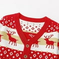 thumbnail image 2 of WIBACKER Christmas Cardigan Sweater for 2-7T Little Girl Boy Toddler Kids Cute Elk V Neck Knitted Coat, 2 of 9