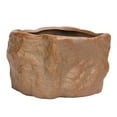 thumbnail image 4 of DOLITY Ceramic Flower Pot Cactus Plant Containers Lightweight Sturdy Stone Shape Potted B and Large, 4 of 9