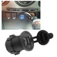 thumbnail image 4 of 3.1A ABS Dual USB Modification Charger Black for Car Motorcycle Boat Blue Light, 4 of 12