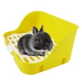 thumbnail image 1 of Labymos Animal Litter Potty Trainer Cage Toilet Corner Litter Bedding Box Square Pet Pan for, 1 of 8