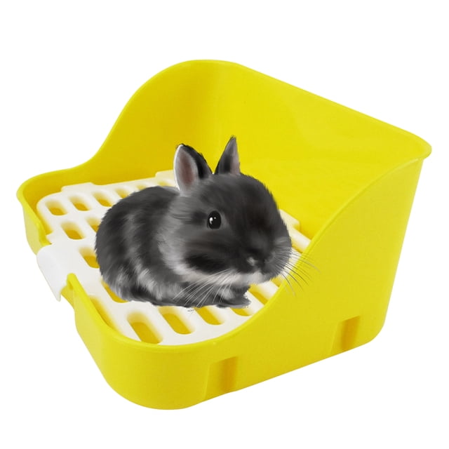 Labymos Animal Litter Potty Trainer Cage Toilet Corner Litter Bedding Box Square Pet Pan for