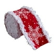 thumbnail image 1 of Winter Holiday Burlap Ribbon Roll for Wrapping Floral Arrangements Cake Decoration Wreath Making Wedding Party, 1 of 6