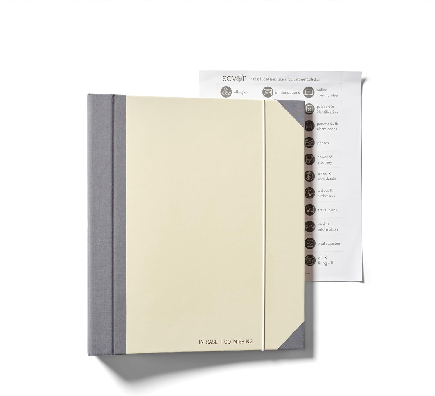 Acid-Free Document Organizer Binder with Guided Labels and 10 Pocket Folders for Home Records, Legal & Medical Papers