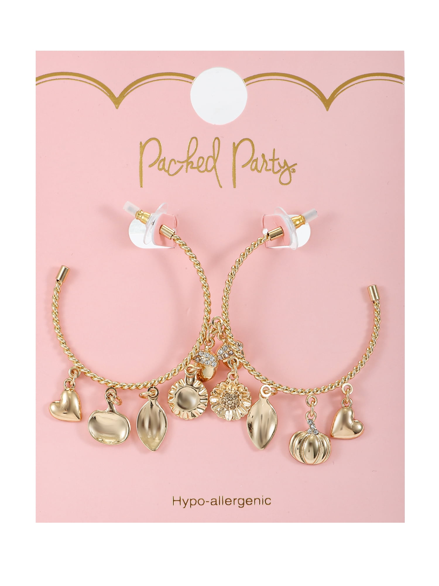 Packed Party Women's Fall Charmy Hoop Earrings, 1 Pair