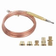 thumbnail image 1 of Universal Gas Stove Thermocouple with 5pcs Nuts Heating Gas Burner Replacement Thermocouple Adaptor, 1 of 5