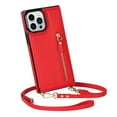 thumbnail image 6 of K-Lion Wallet Case for iPhone 14 Pro Max with Shoulder Strap Crossbody Back Card Slots Holder Kickstand Cover, PU Leather Magnetic Zipper Shockproof Protective Phone Case for iPhone 14 Pro Max,Red, 6 of 21