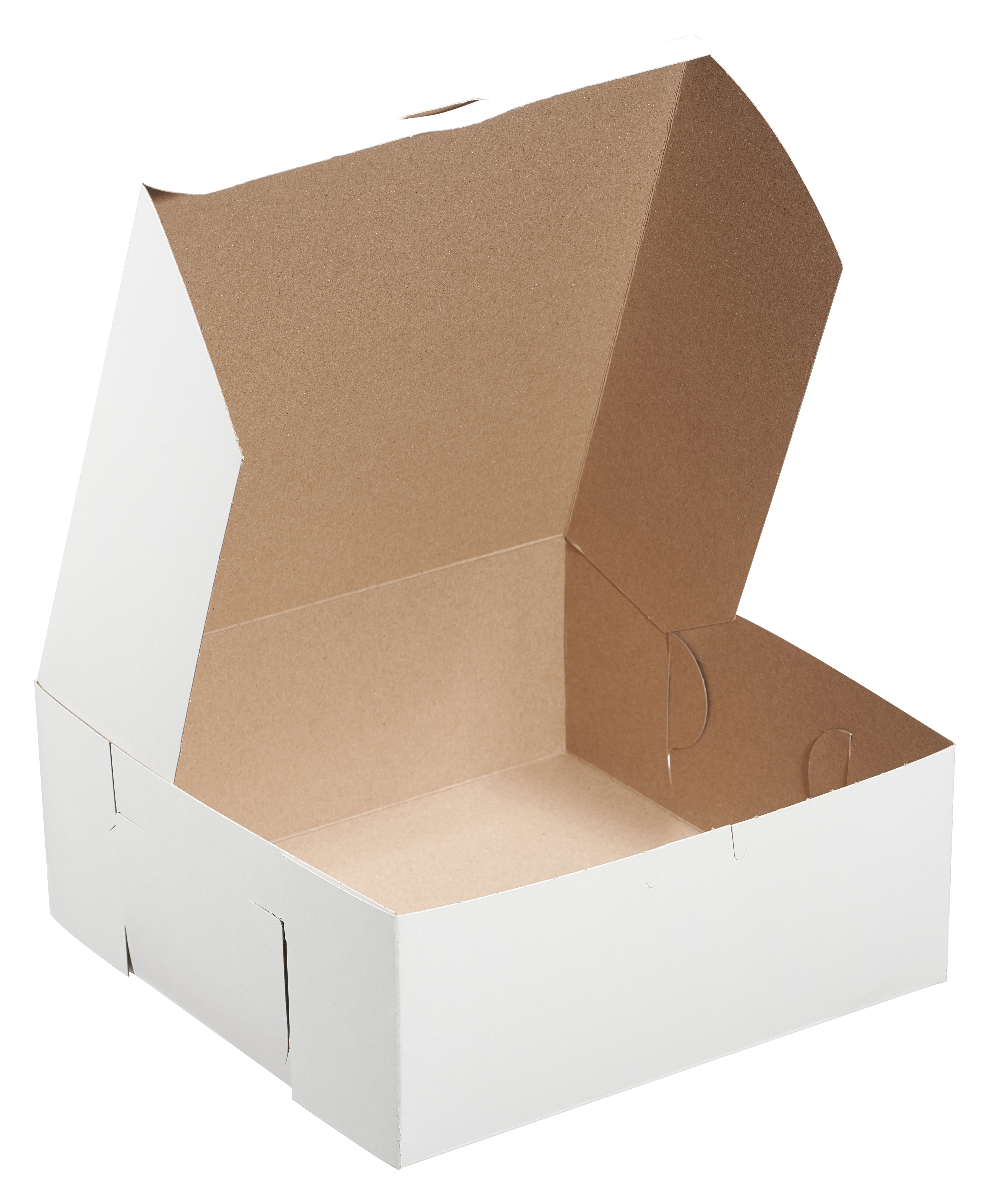 Pack/10 Light Weight White Self-Folding Kraft Boxes SZ Inches 8.5 x 2.75 x 2.75