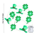 thumbnail image 3 of Hvmvliv St Patricks Day Lights St. Patrick's Day String Lights Luck Shamrock Lights String Irish Festival LED Green Hat Four Leaf Grass Copper Wire Light String Decoration, 3 of 8
