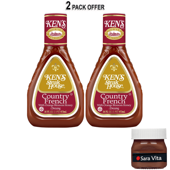 Ken's Steak House Country French with Orange Blossom Honey Salad Dressing 16 fl oz Bottle