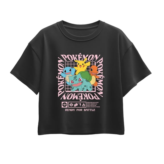 Pokémon - Ready For Battle - Youth Girls Boxy T-Shirt