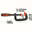 thumbnail image 2 of 7" Bar Clamps for Woodworking, Medium 170 lbs One-Handed Spreader/Clamp, Light-Duty Quick-Clamp G Wood Clamps Set for Hand Wood Working Crafts Grip Gluing - 2 Pack (Orange), 2 of 7