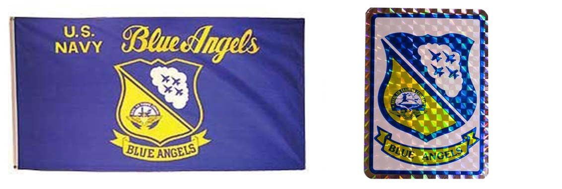 Wholesale Combo Set Navy Blue Angels USN 3x5 3’x5’ Flag and 8"x60" Scarf 