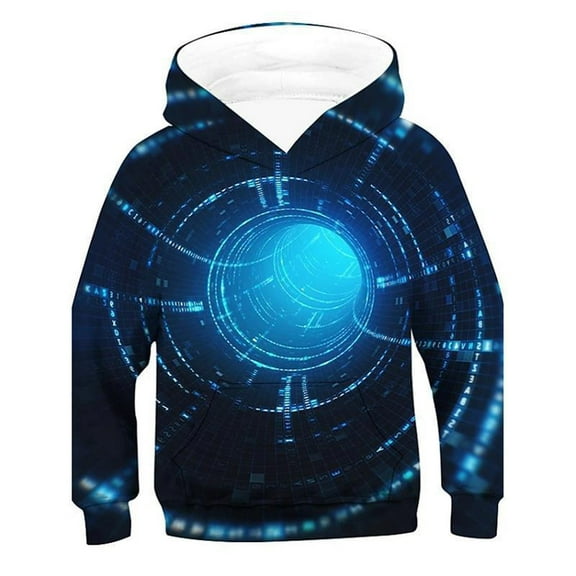 Children'S Boy Hoodie Teen Cartoon Print Sweatshirts Pullover 3D With Pocket Hoodie Clothes