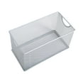 thumbnail image 3 of Fiocias CD Storage Box Organizing Container with Handles Multifunction Metal Mesh Basket Silver, 3 of 9