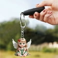 thumbnail image 6 of Keychains for Girls Cartoon Angel Girl Pattern Acrylic 2D Pendant for Handbag Backpack Accessories, for Women Bag Purse Gifts (B), 6 of 7