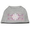 Pink Snowflake Swirls Screenprint Shirts Grey XXL (18)