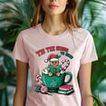 thumbnail image 5 of Tis The Season To Read T-Shirt | Gingerbread Hot Cocoa Book Lover Tee, Dark Heather, Size 3XL, 5 of 6