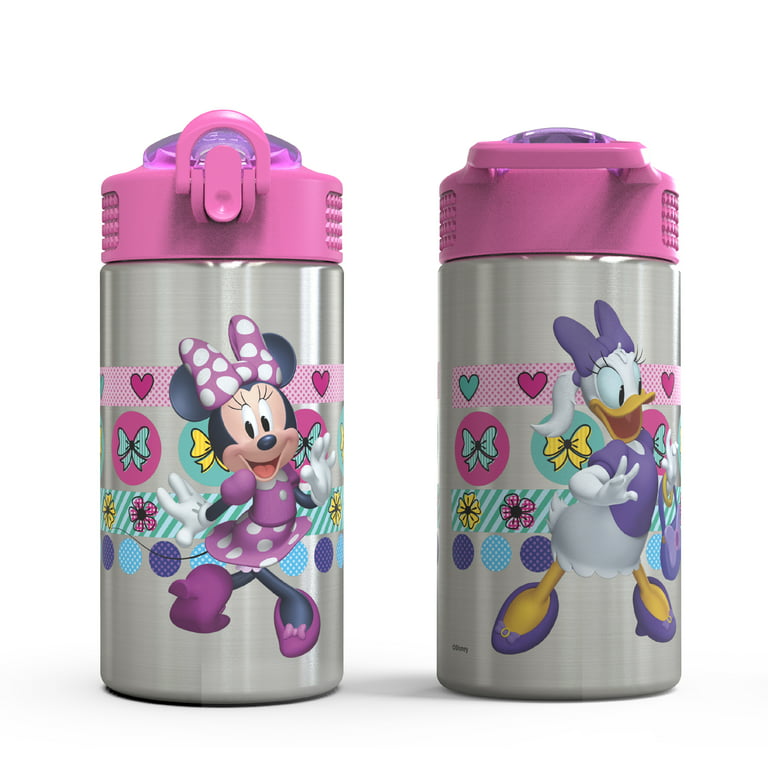 Disney Stitch Water Bottle with Straw Female Girls Boys Kawaii Portable  Travel Bottles Sports Fitness Cup Summer Cold Water Gift