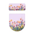 thumbnail image 5 of HELLHERO Floral Pattern Stretch Toilet Lid Covers & Stretch Fit Soft Elastic Bottom with Pack of 2 Toilet Top Cover, 5 of 8