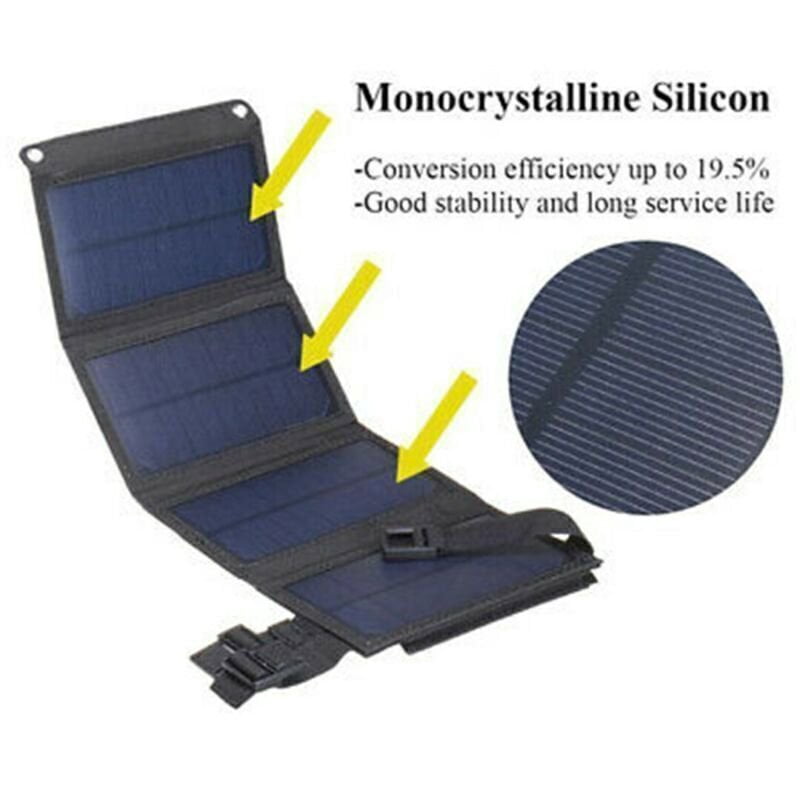 SDOTXA 100W Solar Panel  Foldable Solar Panel Battery Charger for Portable Power Station Generator  iPhone  Ipad  Laptop  USB Ports for Outdoor Camping Van RV Trip