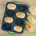 thumbnail image 4 of Set of 2 mini baguette baking trays, perforated non-stick tray, baking pan for loaves of bread, perfect baking of baguette bread, breadstick rolls wit, 4 of 4