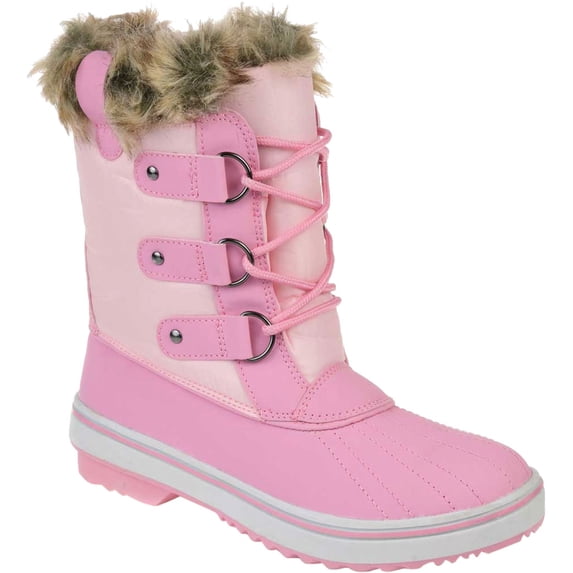 Women's Journee Collection North Waterproof Duck Boot Pink Manmade 5.5 M