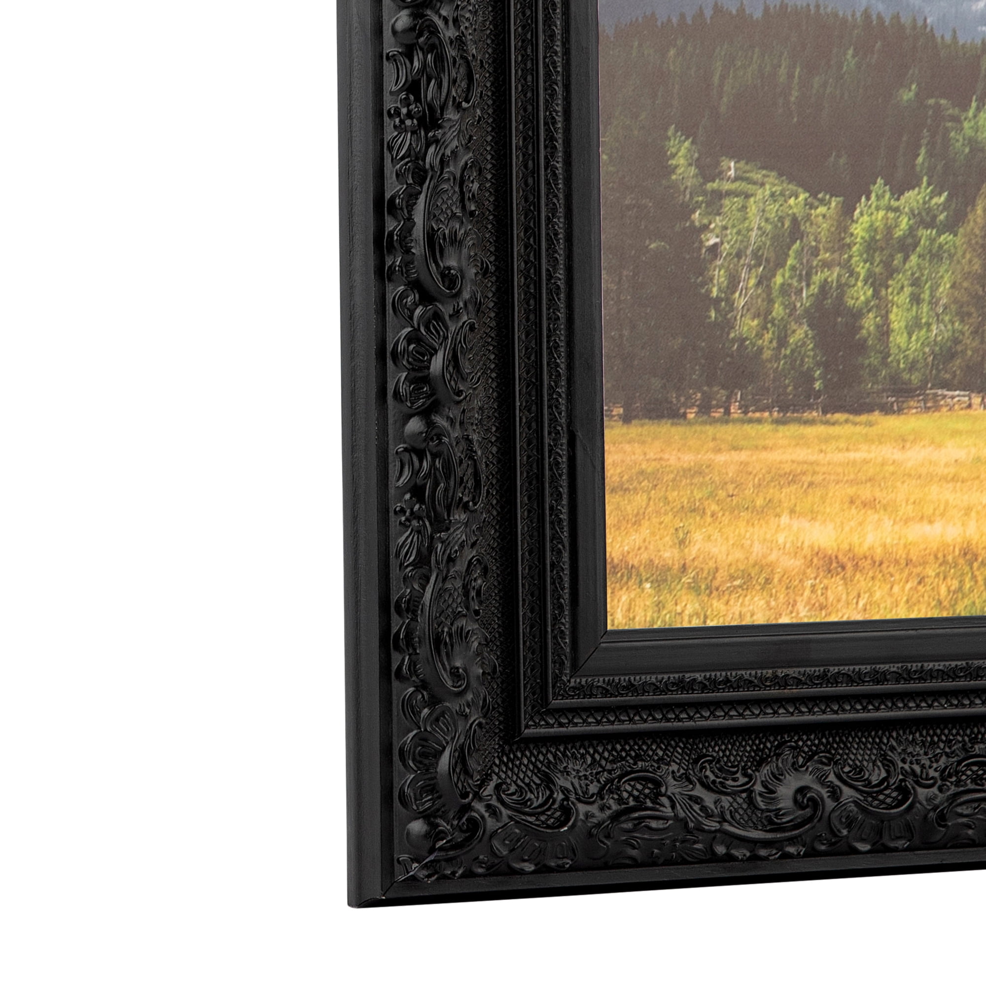 ArtToFrames 18" x 24" Majestic Black Picture Frame, 18x24 inch Black Wood Poster Frame (WOM-5120), 2 Pack