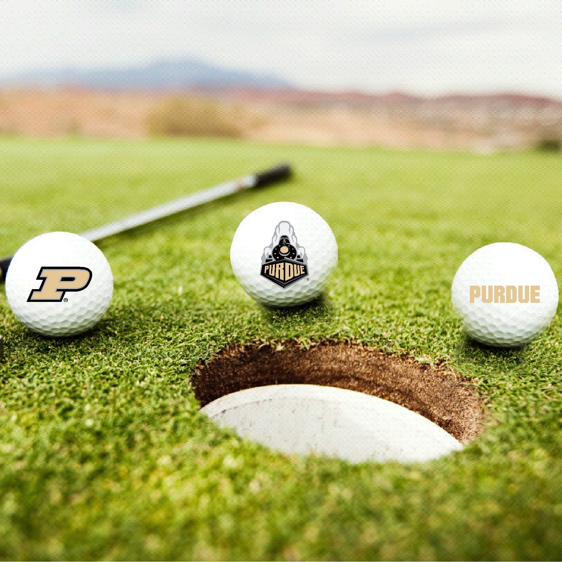 Purdue University Boilermakers Logo Edition Taylormade Distance+ Golf Balls 12-Pack (Dozen)