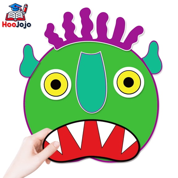 "Go Away, Big Green Monster" Felt Story Kit, Interactive Mix-and-Match Monster Puzzle, Preschool Teaching Prop for Classroom Storytime, Ages 3 