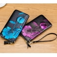 thumbnail image 5 of FUNING Women's RFID Block Leather Floral Zip Around Cell Phone Clutch Wallet, 5 of 16