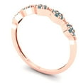 thumbnail image 2 of 0.1 ct Brilliant Round Cut Synthetic Moissanite 14k Rose Gold Stackable Band SZ 7, 2 of 6