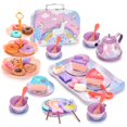 thumbnail image 2 of MesaSe 48Pcs Toy Tea Set for Little Girls Afternoon Tea Set Toy Interactive Pretend Party Tea Set Toy Reusable Simulation Teacup Toy Including Teapot Cups Candy Desserts Tea Party Set Toy, 2 of 11