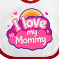 thumbnail image 4 of Inktastic I Love My Mommy Girls Girls Baby Bib, 4 of 4
