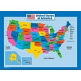 thumbnail image 1 of USA Map for Kids - Laminated - United States Wall Chart Map (18 x 24), 1 of 9