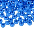 thumbnail image 1 of Paquete de 200 Perlas de Madera Natural de 6mm, Perlas Espaciadoras Redondas Coloridas de Gran Agujero (Azul), 1 of 7