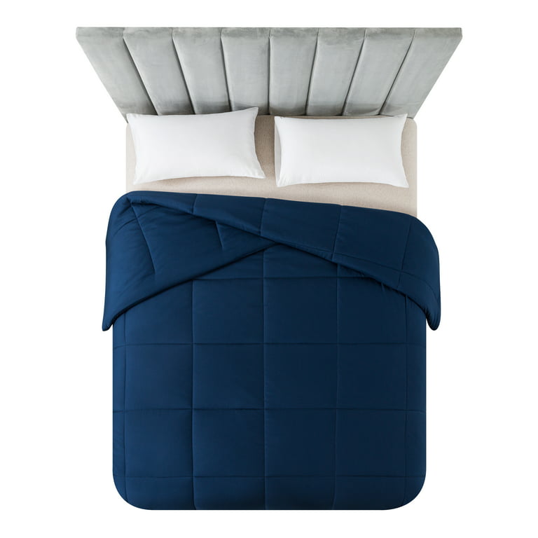 Mainstays Navy Reversible Comforter Twin, comforter 