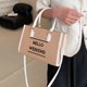 thumbnail image 5 of Bolso bandolera para mujer, bolso informal con cremallera y estampado de letras, para viajes y vacaciones, 5 of 8