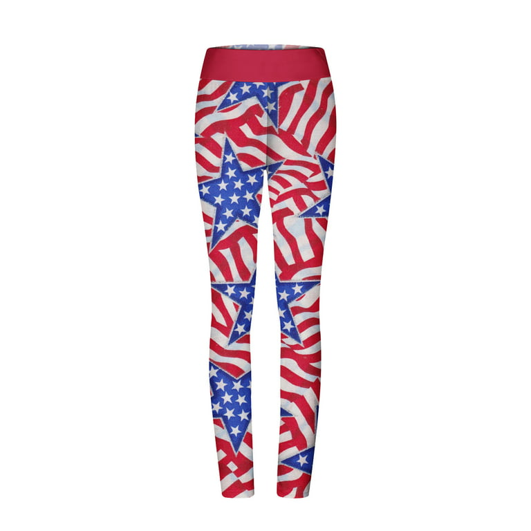 YYDGH Women's Yoga Running Pants American Flag Leggings Stripes