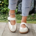 thumbnail image 4 of EKVAHL Orthopedic Mary Jane Sneakers for Women, Retro Stripe Arch Support Non Slip Shoes, School Commute Walking Sneakers White, 4 of 5